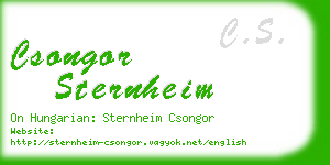 csongor sternheim business card